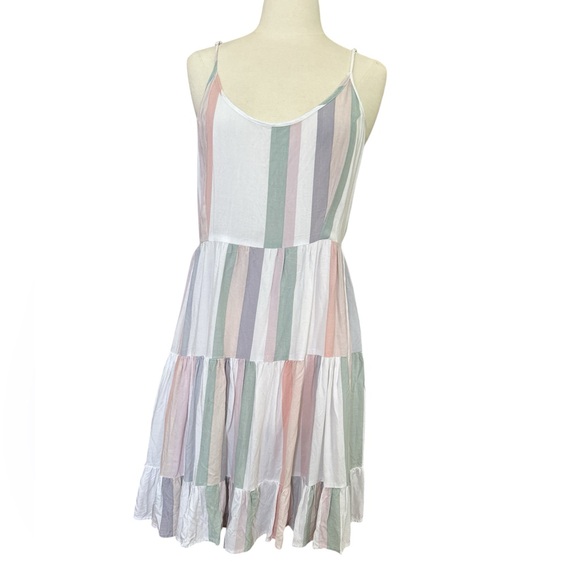Goa Dresses & Skirts - Striped Multicolor Sleeveless Dress